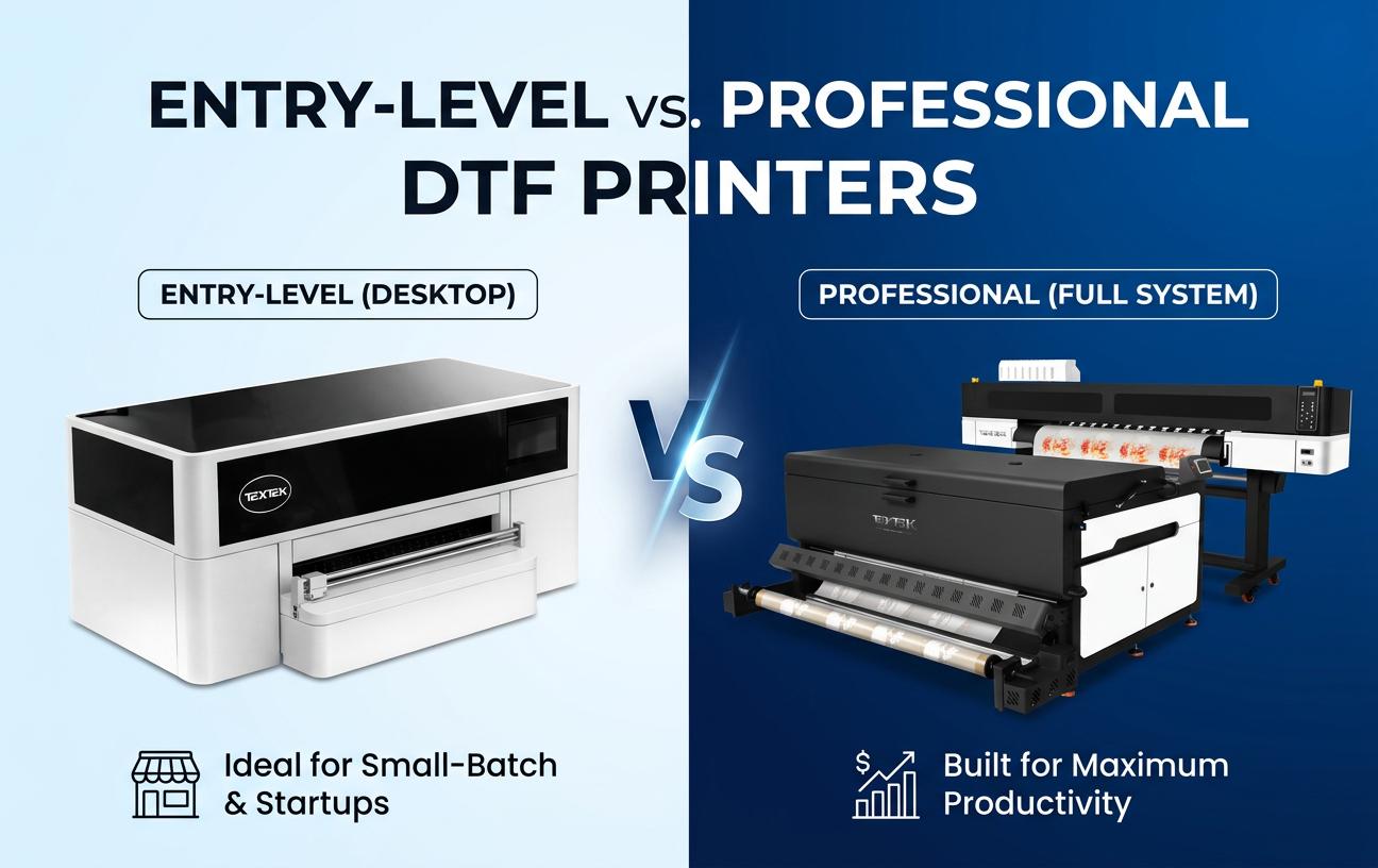 Entry-Level vs. Professional DTF Printers: What's the Real Difference? Complete Guide 2026